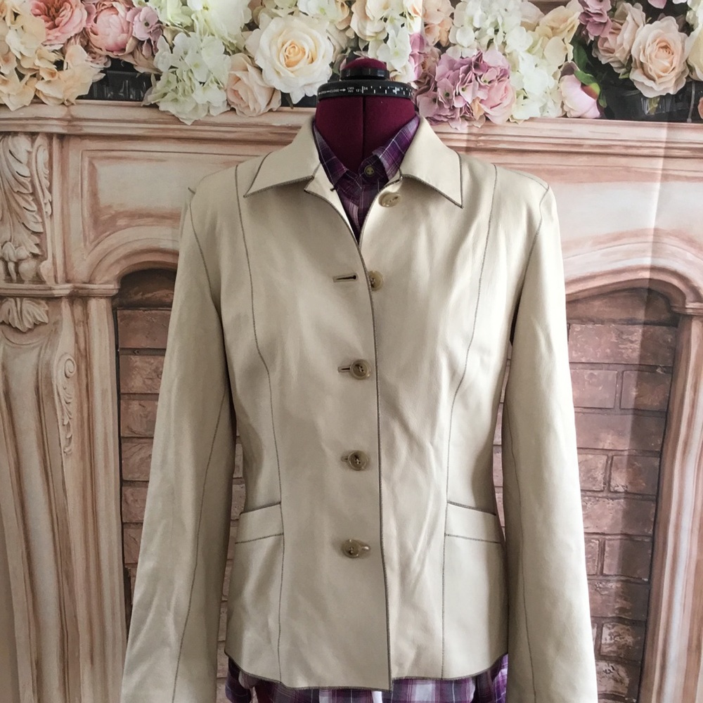 GUC Cole Haan City Lambskin Button Down Blazer